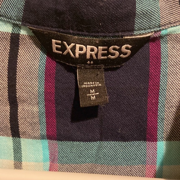 Express plaid button shirt - Picture 2 of 4